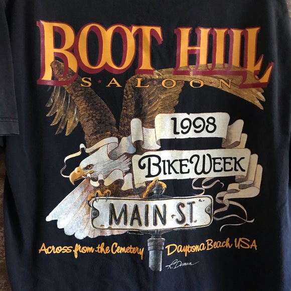 Other - Vintage 98 Boot Hill Bike Week pocket tee